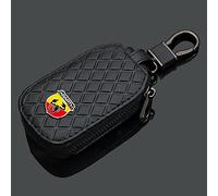 JJRY Auto Custodie Chiavi per Abarth 695 595 Portachiavi Auto Protettiva Custodie Cover Decorativi Accessori,Black Style