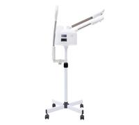 JJsdwin Ozon 360°, vaporizzatore viso professionale 3 in 1 con 5 lampadine a lente d'ingrandimento, per sauna facciale e casa, ridurre l'invecchiamento della pelle