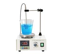 JJsdwin Piastra riscaldante con agitatore magnetico digitale a LED, con piastra riscaldante e piano di lavoro in acciaio inox rivestito in ceramica, 23 x 16 x 12,5 cm