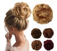 JJstar Chignon per capelli ricci e mossi, accessori per donne e ragazze, chignon sintetici (ramato dorato)