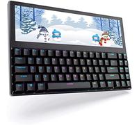 JJTechGiant Tastiera meccanica da gioco touchscreen da 12,6 pollici portatile con cavo USB RGB retroilluminato monitor compatto con keycap fai da te Plug and Play Tastiera a schermo diviso per Mac