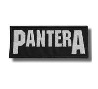 JJTEXTIX - Toppa ricamata termoadesiva Pantera, 1 pezzo, Rettangolare, 8-10 cm