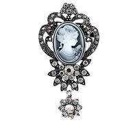 JJTZX Collana girocollo in velluto nero vittoriano con cammeo gotico, regalo per lei, lega di zinco, resina, nastro di velluto, Lega di zinco, resina, nastro di velluto, Nessuna pietra preziosa