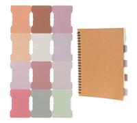 JJUNW 240 linguette adesive per indice, etichette adesive per classificazione dell'indice dei colori con 12 colori, segnapagina ispessite scritte a mano, note adesive scrivibili per diari, quaderni,