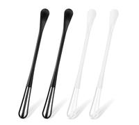 JJUNW 4 mini frusta, frusta multifunzione, piccola con mini cucchiaio, in plastica, cucchiaio per spezie, cucchiaio da 22 cm, frusta da cucina per mescolare, mescolare, sbattere il parrucchiere,