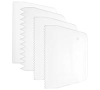 JJUNW 4 raschietti per torte, strumenti per la decorazione di torte, spatole in plastica per spalmare colla, spatola in plastica, spalmatrice adesiva per torte, pane, impasti, alimenti, cottura al