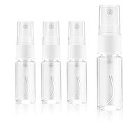 JJUNW Confezione da 4 bottigliette spray in plastica, piccole bottiglie spray per nebulizzazione fine, vuote, da viaggio, piccoli contenitori per liquidi ricaricabili, per profumi, liquidi per la