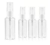 JJUNW Confezione da 4 bottigliette spray in plastica, piccole, vuote, riutilizzabili, per profumi, liquidi per la cura, cosmetici, alcol (30 ml)