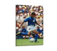 JJUPUV Stampa artistica da parete con stelle dello sport, Roberto Baggio, decorazione moderna, 50 x 75 cm