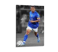 JJUPUV Stampa artistica da parete su tela con stella del calcio Roberto Baggio, decorazione moderna per camera da letto, 30 x 45 cm