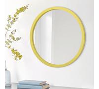 JJUUYOU Specchio rotondo da parete con cornice in legno, 23 cm, specchio decorativo da tavolo per dormitorio rustico specchio circolare, specchio da p