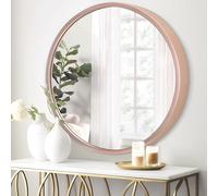 JJUUYOU Specchio rotondo da parete piccolo specchio circolare per bagno oro rosa specchi circolari piccolo cerchio per parete specchi con cornice in metallo per soggiorno, camera da letto, dormitorio
