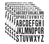 JJWNMLL 6 lettere maiuscole giganti in vinile, 2,5 cm e 5,1 cm, adesivi rimovibili in vinile impermeabili (nero + 6 pezzi)