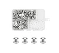 JJWNMLL 60 Set Chicago Vite Post M5x6mm Kit Viti Rilegatura (Silver)