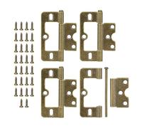 JJWNMLL Cerniere per porta, 4 pezzi, colore bronzo, 76 x 34 mm, con viti | Cerniere per porte a filo senza mortasa nessun rumore, cerniera per porta per armadio finestra armadio armadio