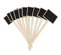 JJWNMLL Etichette per Piante in Legno Nere 20 Pezzi,Mini Etichette Lavagna per Piante da Giardino, Targhette a T per Semi di Verdura Alberi Erbe Fiori Giardino - Rettangolari