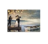 JJXCAC Stampa artistica da parete su tela, motivo: Jack Vettriano Twilight Romance, poster decorativo moderno per camera da letto, 50 x 75 cm
