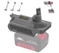 JJXNDO Batteria di ricambio per Dyson V10, adattatore V10 per batteria agli ioni di litio Einhell da 18 V, convertitore Power X-Change per batteria Dyson V10, funzionamento per aspirapolvere DYS V10