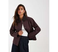 JJXX - Barn - Giacca da lavoro con colletto in velluto a coste bordeaux intenso-Rosso 36
