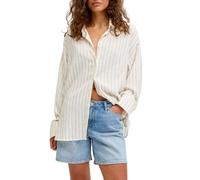 Jjxx camicia gessata donna misto lino panna beige