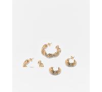 JJXX - Confezione da 2 paia di orecchini dorati con design vario-Oro One Size