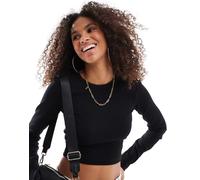 JJXX - Feline - Crop top nero a coste 38