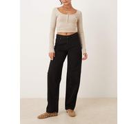 JJXX - Fuji - Jeans neri a cilindro-Nero W25 L32
