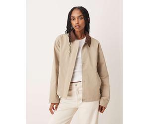 JJXX - Giacca barn casual crema con colletto a coste-Bianco 44