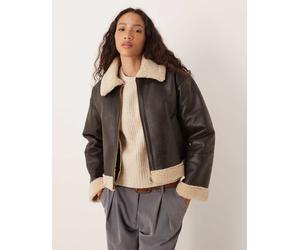 JJXX - Giacca corta stile aviatore marrone 40-42