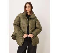 JJXX - Giacca oversize trapuntata verde accollata 38