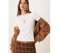 JJXX - Gigi - T-shirt bianca con stampa sul davanti-Bianco 44