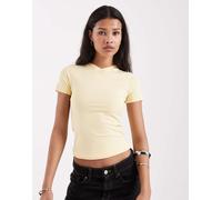 JJXX - Gigi - T-shirt gialla con scollo a V-Giallo 38