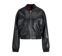 Jjxx giubbino bomber donna in ecopelle nero