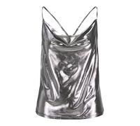 JJXX Jxdina Strap Shine Top Jrs, Argento, S Donna