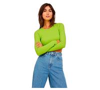 JJXX Jack & Jones Jxfeline LS Rib Tee Noos - Maglietta da Donna, Verde Lime, S