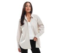 JJXX - Jamie - Camicia oversize a righe color crema-Bianco 36