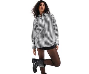 JJXX - Jamie - Camicia oversize a righe nere-Nero 34