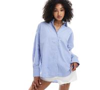 JJXX - Jamie - Camicia oversize in popeline blu a righe 36