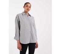 JJXX - Jamie - Camicia oversize in popeline marrone a righe 36