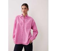 JJXX - Jamie - Camicia oversize in popeline rosa acceso a righe 38
