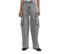 JJXX Jxtokyo Wide Cargo MW Jeans DNM, Grigio Denim, 26W x 32L Donna