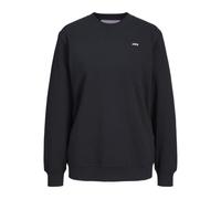JJXX Jxabbie LS Rel Ogni Pennello Crew Noos Maglia di Tuta, Nero/Stampa: Logo Bianco, S Donna