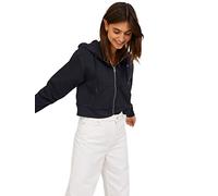 JJXX Jxabbie Reg LS Every Zip Hood Swt Noos Felpa, Black/Print:White Logo, XS Donna