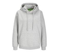 JJXX Jxabbie RLX LS Every Hood Swt Noos Felpa con, Grigio Chiaro mélange/Stampa: Logo Bianco Brillante, M Donna