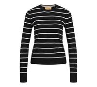 JJXX Jxcara Comfy Stripe Crew Neck Knit SN Maglione da Donna, Nero, XS