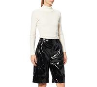 JJXX Jxjaden Faux Leather Berm HW Shorts Noos Pantaloncini in Similpelle, Nero/Dettaglio: Lucido, M Donna