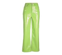 JJXX Jxkenya HW - Pantaloni in Finta Pelle, Verde Flash/Dettagli: Lucido - Lungo, S Donna
