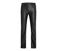 JJXX Jxkenya Hw Straight Faux Leat Pants Noos Pantaloni, Nero, Dettagli: Opaco, S Donna