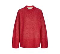 JJXX Jxollie-Maglia Girocollo Vari Maglione Lavorato, Rosso Racing, a Strisce: Vaniglia ghiaccia, M Donna