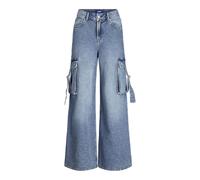 JJXX Jxtokyo Wide Cargo MW Jeans DNM, Mix Blu Chiaro, 29W x 32L Donna